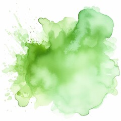 Poster - abstract green watercolor splash ideal for backgrounds, art projects, and creative designs presentin