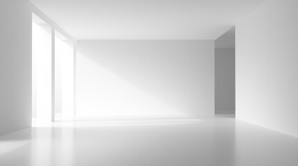 Poster - A wide-screen white gradient with a blurred backdrop, offering a sleek, minimal background with plenty of space for contemporary designs.
