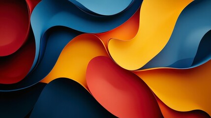 Poster - colorful waves of abstract patterns and textures in bright hues