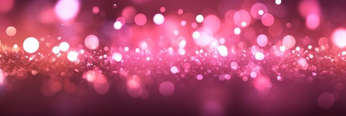 Poster - beautiful abstract pink glow particles creating a dreamy background full of light and color for vari