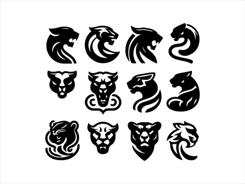 black panther logo set design