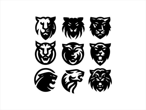 black panther logo set design