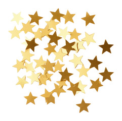 Wall Mural - png gold foil confetti stars embellishments celebration.