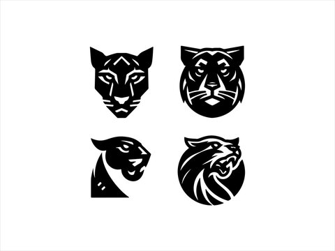 panther logo set design