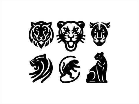 panther logo set design
