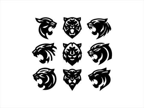 panther logo set design