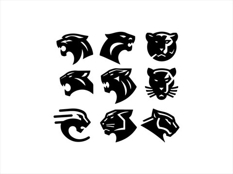 panther logo set design