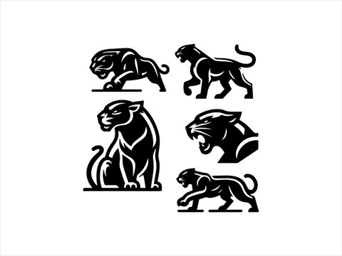 panther logo set design