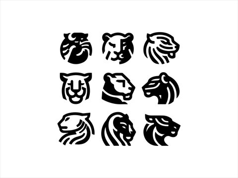 panther logo set design