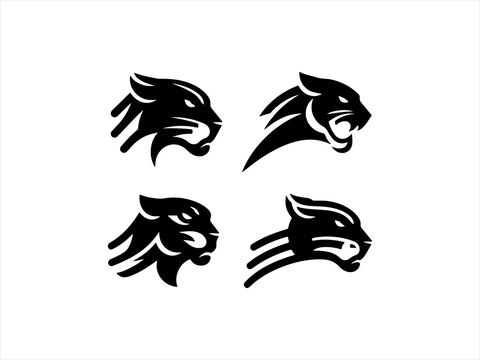 panther logo set design