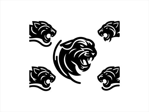 panther logo set design