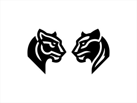 panther logo set design
