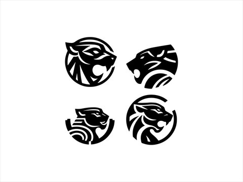 panther logo set design