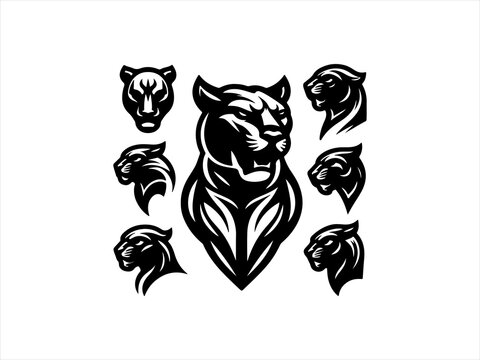 panther logo set design