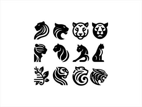 panther logo set design