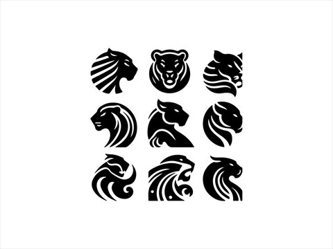 panther logo set design