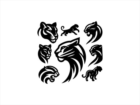 panther logo set design
