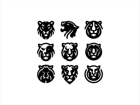 panther logo set design