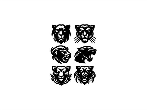 panther logo set design