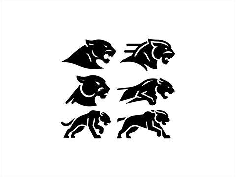panther logo set design