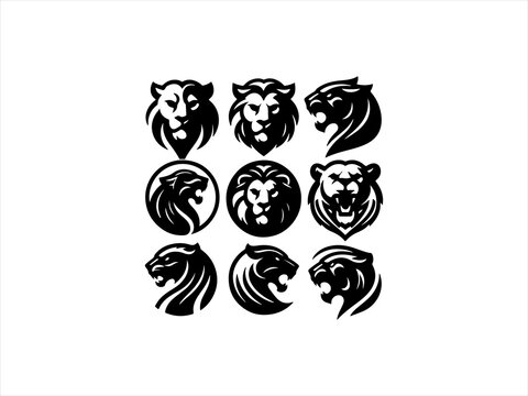 panther logo set design
