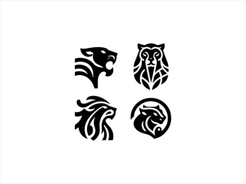 panther logo set design