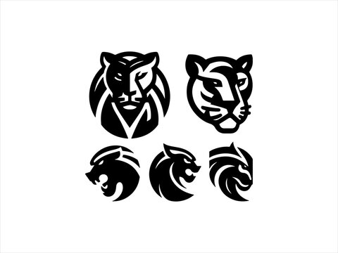 panther logo set design
