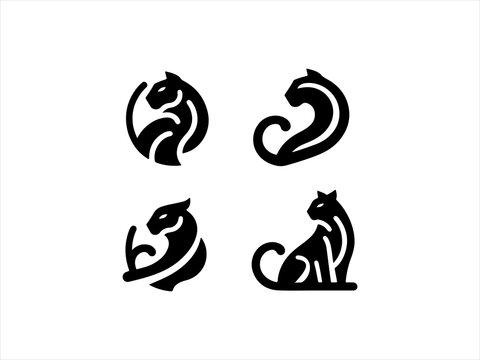 panther logo set design