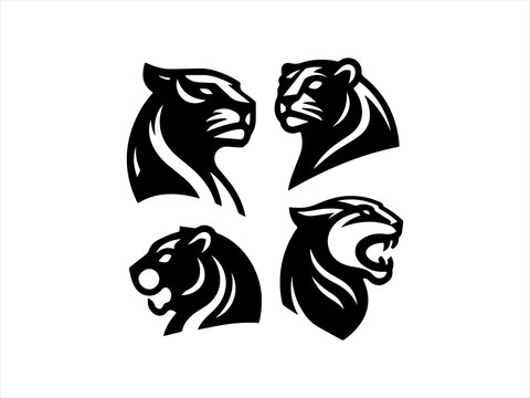 panther logo set design