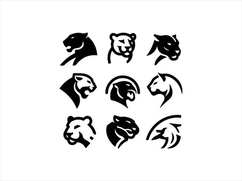 panther logo set design