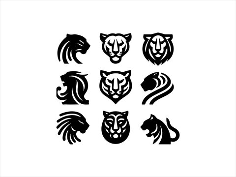 panther logo set design