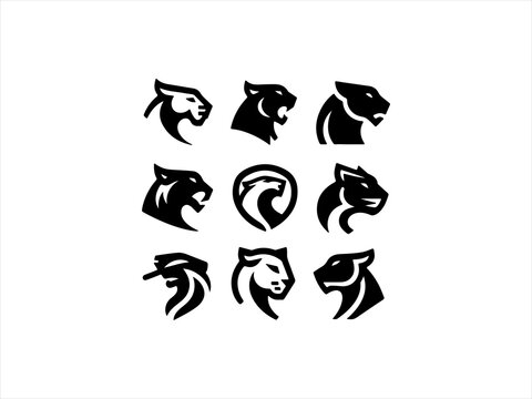 panther logo set design