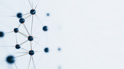 Poster - connected: a captivating abstract image of interconnected spheres and lines, representing a network,