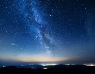 distant stars in night sky