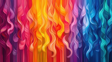Poster - Abstract Colorful Swirling Wave Pattern Design