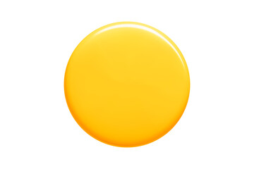Poster - Yellow 3d callout banner in circular shape with gradient shading and glossy surface. Minimalist vector text bubble with smooth edges, glowing highlights for modern graphic design.