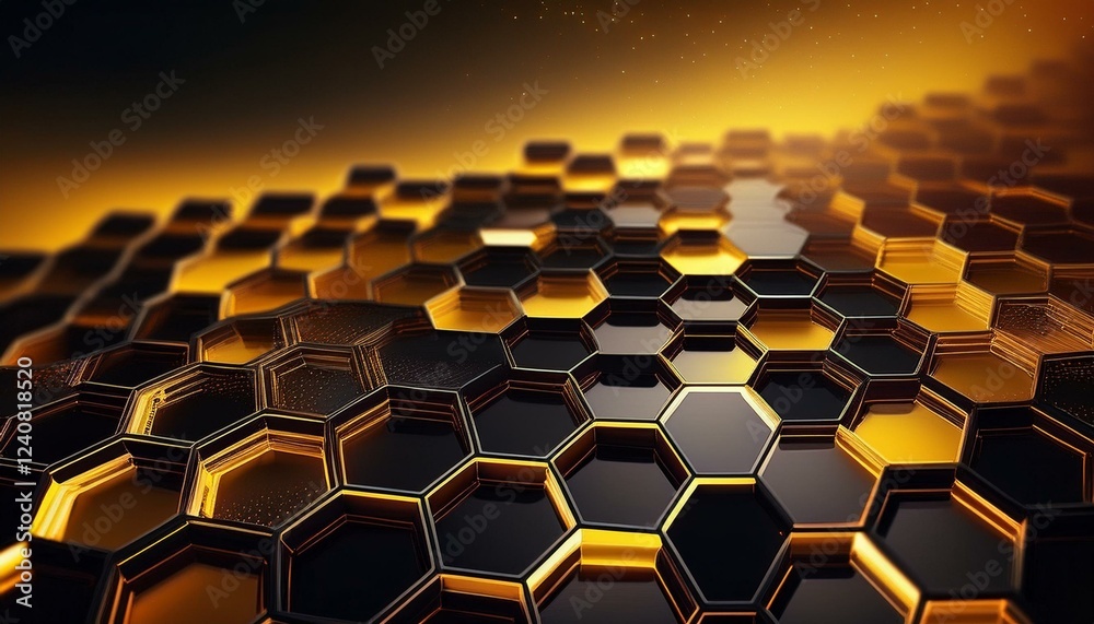 technological bee honeycombs abstract beehive and apiary digital bee ...