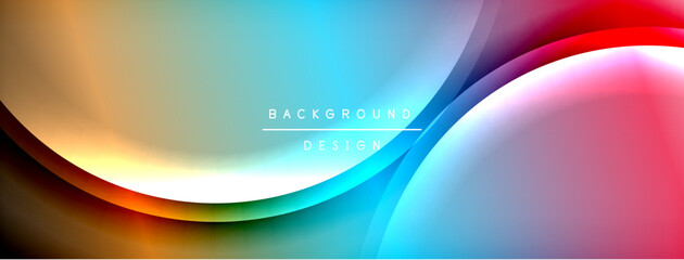 Poster - Gradient and shadow wave line geometric background. Vector Illustration For Wallpaper, Banner, Background, Card, Book Illustration, landing page