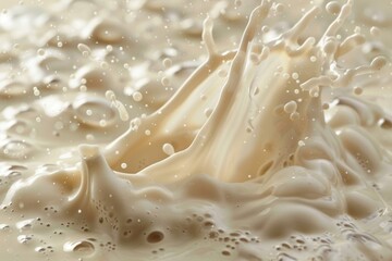 Poster - Milk is splashing and creating a crown shape with droplets