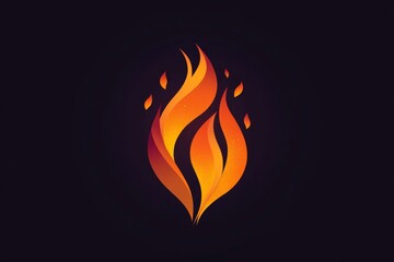 Aufkleber - Vibrant flame design with dynamic colors representing warmth and energy in a striking visual