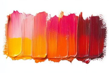Poster - Colorful palette of blended paint strokes showcasing vibrant hues in a creative art setting