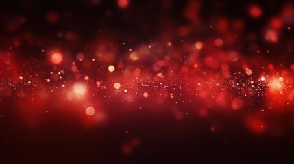 Poster - Abstract Red Glow Particles with Soft Light Background for Creative Designs and Artistic Projects
