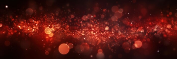 Poster - Abstract Red Glow Particles Background with Soft Focus for Inspirational or Creative Projects in Digital Art and Design