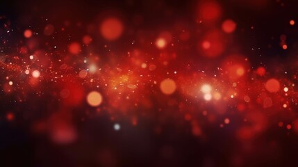Poster - abstract red particle glow background with glimmering effects for creative design and artistic proje