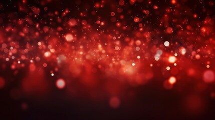 Poster - Abstract Red Particle Glow in Soft Focus, Creating a Dreamy Background, Perfect for Digital Art and Design Projects
