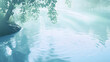 A pastel blue tranquil river with soft flowing water and gentle ripples.
