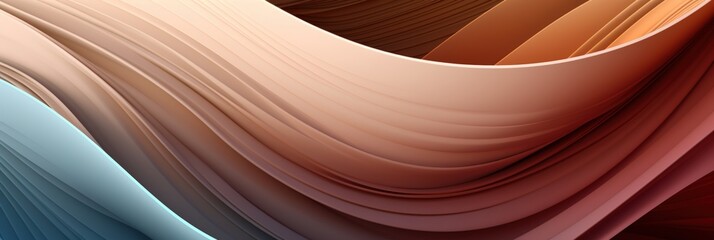 Poster - Abstract Wave Design Background Featuring Flowing Curves in Warm and Cool Tones for Creative Projects and Digital Artwork