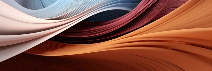 Poster - Fluid Abstract Design with Warm and Cool Tones in Wavy Patterns Creating a Dynamic Background for Creative Projects
