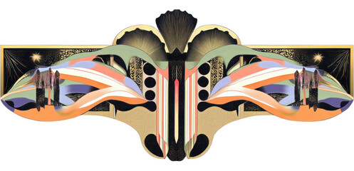 Wall Mural - PNG Border art illustration elements.