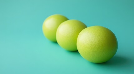 Poster - Minimalist Green Orbs on Soft Background